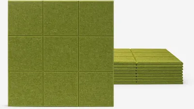 Immagine prodotto di Set di 8 pannelli fonoassorbenti decorativi 60x60, verdi, geometrici Didi-V