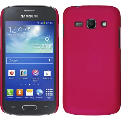 Produktbild von PhoneNatic Case kompatibel mit Samsung Galaxy Ace 3 - Hülle pink gummiert Hard-case + 2 Schutzfolien