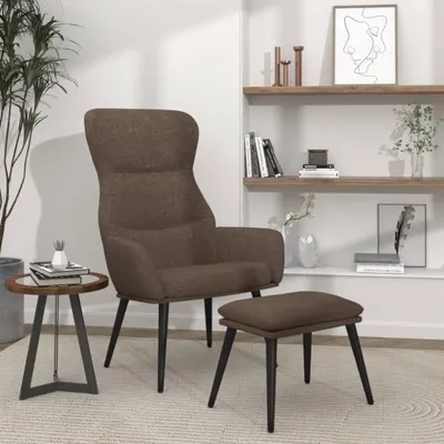 Obrázek produktu pro Maison Exclusive – relaxační křeslo s podnožkou, látka v barvě taupe