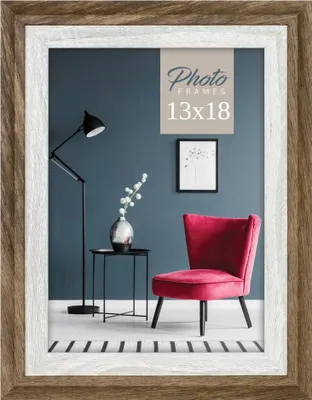 Produktbild von Holz Bilderrahmen rechteckig Braun für 13x18 cm