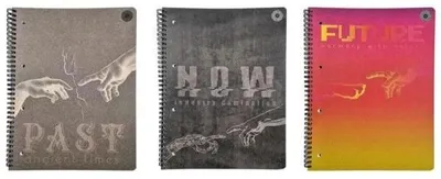 Image de Cahier A4/100 feuilles quadrillées pastNOWfuture (5 pièces) - Ziemia Obiecana