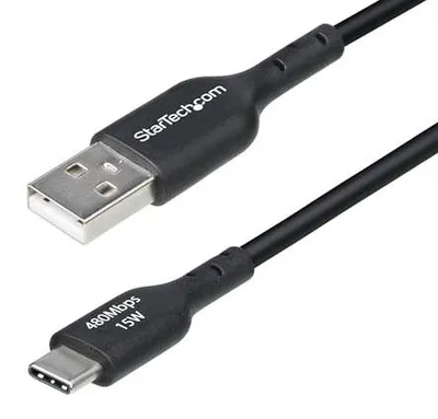 Zdjęcie produktu dla Kabel USB a na c 1M czarny do ładowania telefonów szybkie przewód