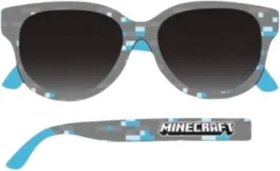 Imagen del producto de Gafas de sol para niños con temática de Minecraft, perfectas para los días soleados. Color: gris