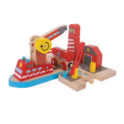 Produktbild von Bigjigs Houten Rails Fire Department