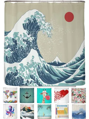 Produktbild von Duschvorhang 180x200 cm, wasserdicht, blickdicht, waschbar, für Badezimmer