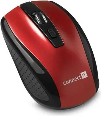 Image de CONNECT IT Souris optique sans fil (+ 2 piles AAA es), rouge