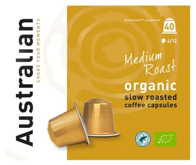 Obrázek produktu pro Australian Capsules Slowroast Medium kávové kapsle, 40 kusů, 400 g