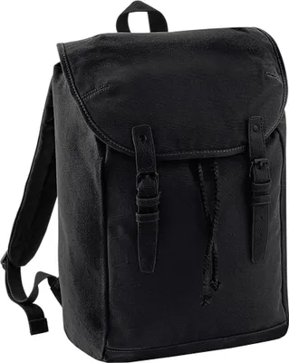 Produktbild von Quadra Vintage Rucksack BC3241 (Einheitsgröße) (Schwarz/Schwarz)