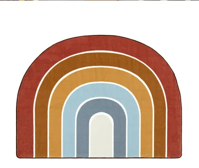 Produktbild von Paco Home Teppich Kinderzimmer Kinderteppich Junge Mädchen Regenbogen Waschbar 120x160 cm regenbogen-form