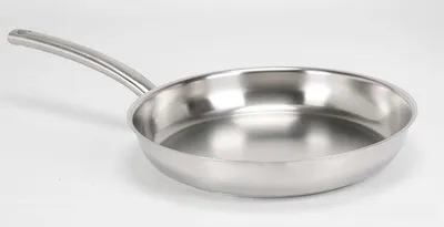 Immagine prodotto di Padelle a induzione Ø 28 cm in acciaio inossidabile - manico ergonomico - fondo termoresistente a 3 strati