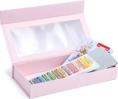Zdjęcie produktu dla Pudełko Magnetyczne Różowe Okienko 345x150x55mm Ozdobne Prezentowe Kartonik