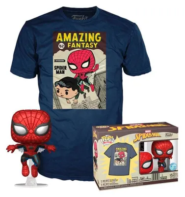 Immagine prodotto di Funko Pop! Marvel Spider-Man Zestaw Figurki z Koszulką - Comic Cover Edition