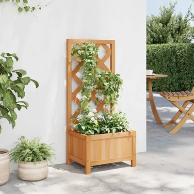 Produktbild von "2026 Aktion"Pflanzkübel/Garten-Hochbeet - CLORIS - Pflanzkasten - mit Spalier Braun Massivholz Tanne - NeuMöbel4623975