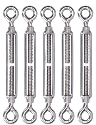 Produktbild von 5 Stück Spannschloss Auge und Drahtseilspannung 304 Edelstahl Sonnensegel HardwareM6