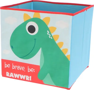 Produktbild von Dino Box 31x31x31 cm – Faltbare Spielzeugkiste aufbewahrungsbox für Kinder