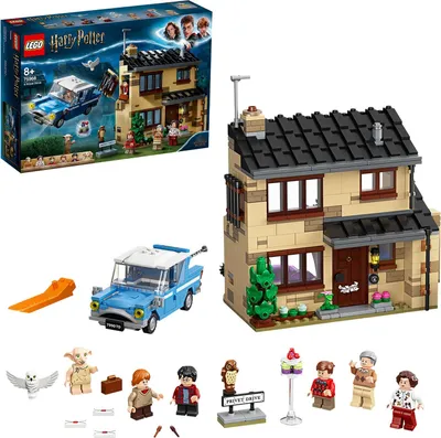 Immagine prodotto di LEGO 75968 Harry Potter 4 Privet Drive, casa giocattolo con Ford Anglia e minifigure di Dobby e della famiglia Dursley