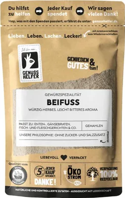 Produktbild von Beifuß, gemahlen, Beifußkraut getrocknet zum Kochen und Braten, ideal für Soßen,  50g