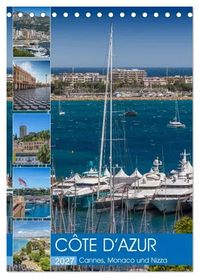 Produktbild von CÔTE D'AZUR Cannes, Monaco und Nizza (Tischkalender 2027 DIN A5 hoch), CALVENDO Monatskalender