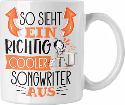 Produktbild von Trendation - So Sieht Ein Richtig Cooler Songwriter Aus Tasse Geschenk für Songwriter Geburtstag Geschenkdiee (Weiß)