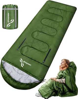Produktbild von Famanu Schlafsack für Erwachsene und Kinder - Wasserfest - Ideal für Camping