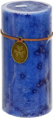 Produktbild von Stumpenkerze Trendkerze blau durchgefärbt 13 x Ø 6 cm