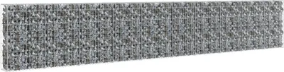 Produktbild von vidaXL Gabionenwand mit Abdeckung Verzinkter Stahl 600×30×100 cm