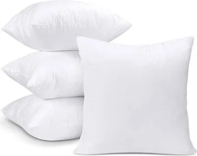 Productafbeelding van Famanu kussenvulling, 40 x 40 cm (set van 4) - Decoratieve kussens voor bank en slaapkamer (wit)