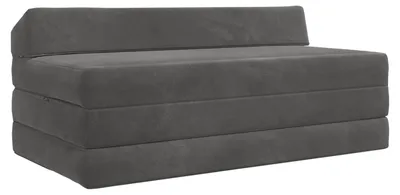 Produktbild von Klappsofa Bett Dunkelgrau 120 x 60 x 49 cm Stoff