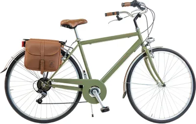 Produktbild von Via Veneto by Canellini Fahrrad Citybike Mann Stahl mit Seitentaschen - Olivgrün 54