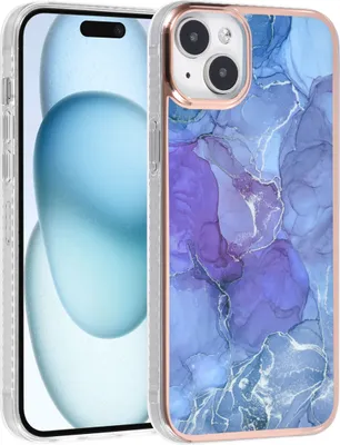 Produktbild von UNIQ Accessory iPhone 15 & 14 Plus TPU Back Cover - Marble Purple