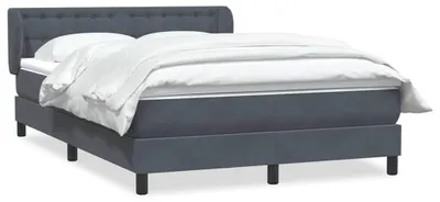Obrázok produktu pre vidaXL Box spring posteľ s matracom tmavosivá 160x210 cm zamat