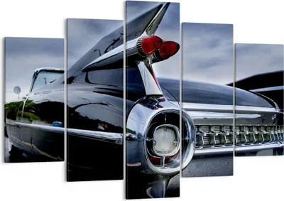 Produktbild von Bild auf Leinwand - Leinwandbild - Auto Retro Himmel - 150x100cm - Wand Bild - Wanddeko - Leinwanddruck - Bilder - Kunstdruck - Wanddekoration - Leinwand bilder - Wandkunst - EA150x100-0159