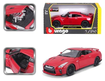 Image de Bburago 1:24 Plus Nissan GT-R Rouge