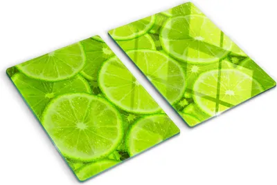 Obrázek produktu pro Kryt varné desky – Kryt na indukční desku – Ochranná skleněná deska – 2x40x52 cm– Skleněné ochranné desky na sporák –Tvrzené sklo –Limetky
