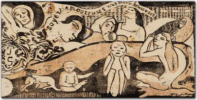 Produktbild von Coloray Bild aus Leinwand 100x50 Leinwand Dekoration - Zeichen Gauguin