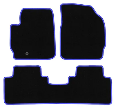 Produktbild von Fußmatten Velours Schwarz/Blau für Ford Maverick MK2 2004-2007 Set 3-tlg