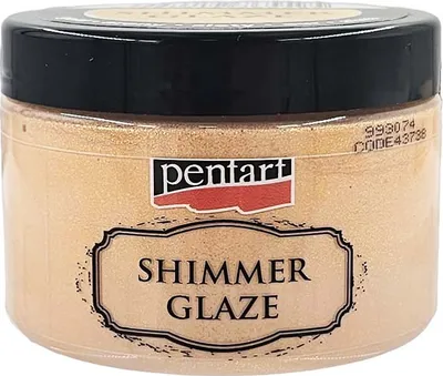 Image de PENTART SHIMMER GLAZE Glaçure chatoyante Pâte à modeler Or 150 ml