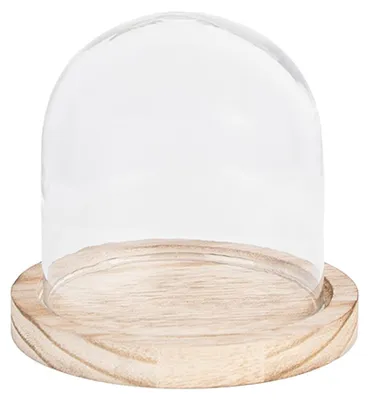 Imagen del producto de Clayre & Eef, campana, diámetro 13 cm, altura 11 cm, color marrón, madera