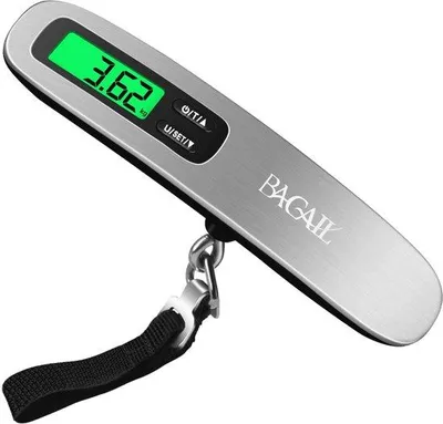 Obrázek produktu pro Digitální váha na zavazadla s LCD displejem – přenosná váha na kufry s nosností až 50 kg