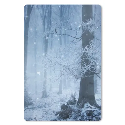 Produktbild von MuchoWow® Mauspad Mousepad Wald - Winter - Schnee 18x27 cm - Mousepads - Maus Mat - Pad - Mausunterlage