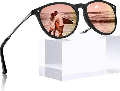 Produktbild von CARFIA Vintage Polarisierte Sonnenbrille Damen Herren UV400 Ultraleicht