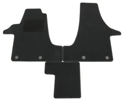 Immagine prodotto di Tappetini per auto AD Tuning, compatibili con VW T5 & T6, per 2 sedili singoli, con sistema di fissaggio a pressione (dal 5/2003 al 2021)