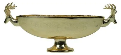 Imagen del producto de Bandeja ovalada "Hirsch" de Mars & More, color champán dorado, 68 cm