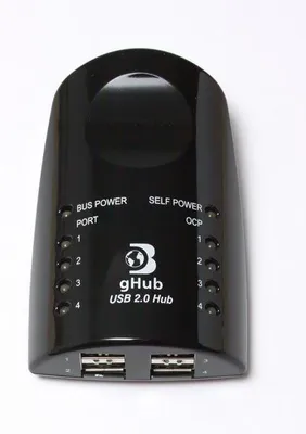 Produktbild von Dr. Bott gHub, USB 2.0, Schwarz, 230 V, USB