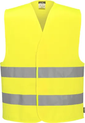 Produktbild von Doppelstreifen-Weste - Größe Xxs/xs - Gelb - Portwest