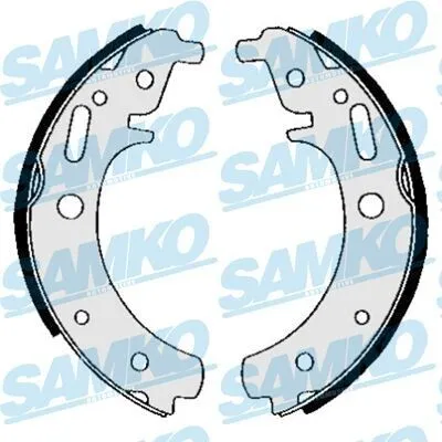 Produktbild von SAMKO Bremsbackensatz Trommelbremse Hinten für TRABANT P 601 Limousine 200mm 85790