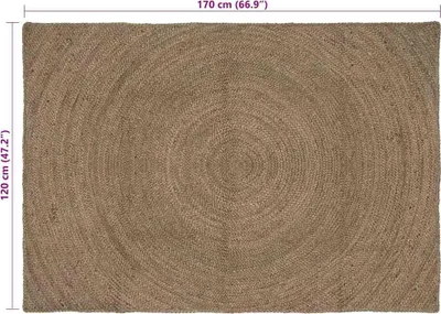 Immagine prodotto di Tappeti vidaXL Grigio 120 x 170 cm Juta