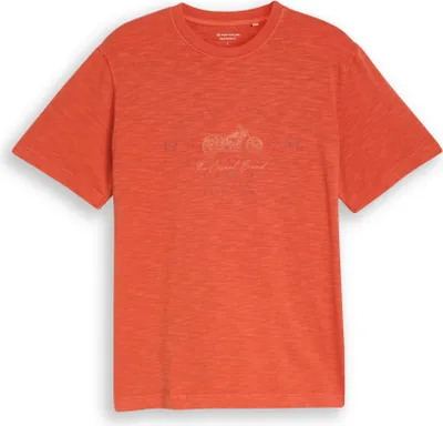 Produktbild von T-Shirt in Melange-Optik mit Print