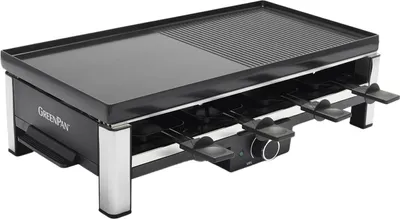 Produktbild von GreenPan Bistro, 8 Person(en), Schwarz, Silber, Rechteckig, Aluminium, 250 x 510 mm, Drehregler