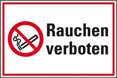 Produktbild von Dreifke® Aufkleber I Verbots-Kombischild Rauchen verboten, Folie, selbstklebe...